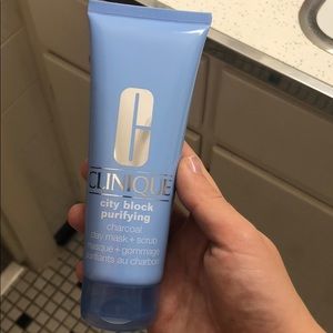 Clinique charcoal mask + scrub